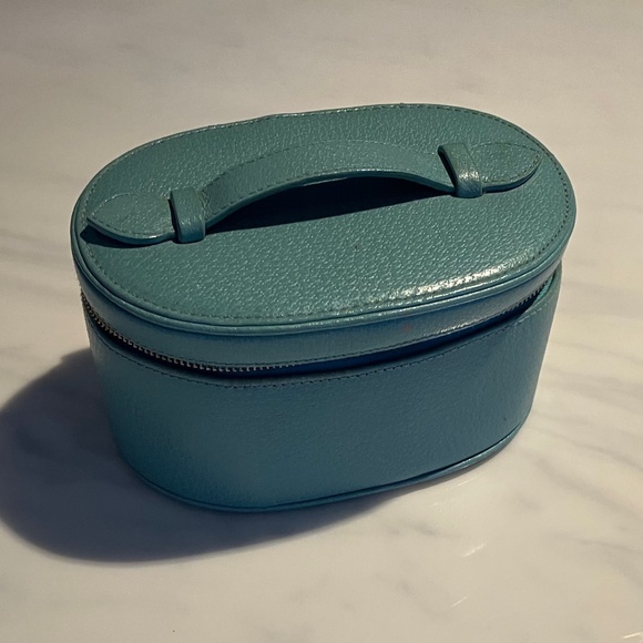 Lulu Guiness Leather Accessory Bag with Lipstick Zipper Pulls - Picture 2 of 7